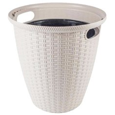 Кашпо InGreen Ротанг D 328/20 с внутренним горшком айвори