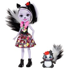 Кукла Enchantimals Седж Скунси с любимой зверюшкой, 15 см, FXM72