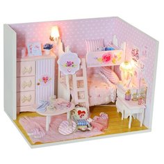 FindusToys кукольный домик "Сделай сам 3D дизайн. Pink Girl" FD-02-009, розовый/белый