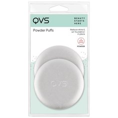 Пуховка Qvs для пудры 82-10-1703, 2 шт. светло-розовый