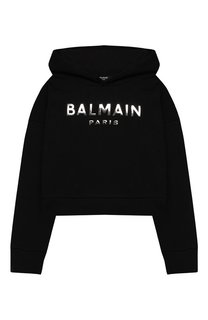 Укороченное худи из хлопка Balmain