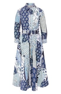 Платье с поясом Oscar de la Renta