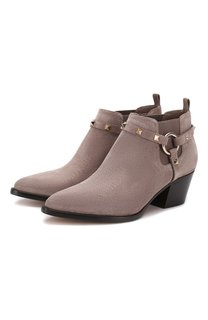 Замшевые ботинки Valentino Garavani Rockstud Valentino