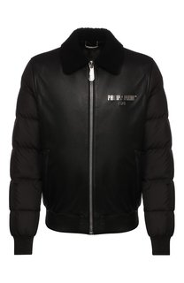 Кожаный бомбер Philipp Plein