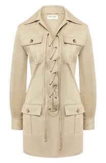 Хлопковое платье Saint Laurent