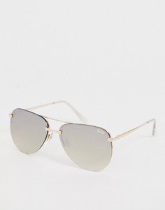 Солнцезащитные очки-авиаторы Quay The Playa-Золотой