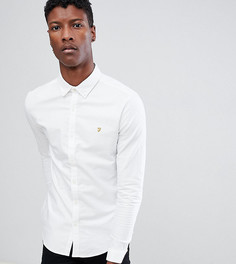 Белая облегающая оксфордская рубашка Farah Sansfer эксклюзивно для ASOS-Белый