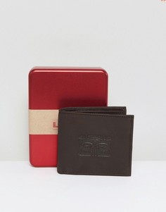 Коричневый кожаный кошелек с тиснением Levis Levis®