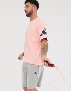 Плотная розовая футболка adidas Training-Розовый