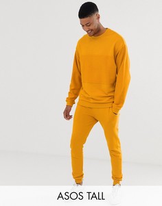 Желтый спортивный костюм с худи и джоггерами ASOS DESIGN Tall