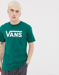 Зеленая футболка с логотипом Vans VN000GGGWUS1-Зеленый