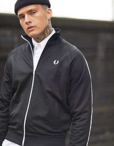 Черная олимпийка с отделкой лентой Fred Perry-Черный