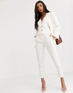 Белые облегающие брюки ASOS DESIGN-Белый