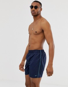 Черные шорты для плавания с логотипом Nike-Темно-синий
