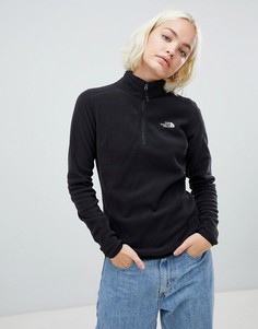 Черный топ на молнии The North Face Womens 100 Glacier