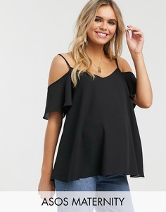 Топ на бретелях ASOS DESIGN Maternity-Черный