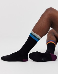 Черные носки с полосками Paul Smith-Черный
