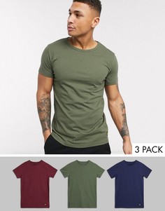 Набор из 3 футболок для дома (темно-синяя/зеленая/бордовая) Lyle & Scott-Мульти
