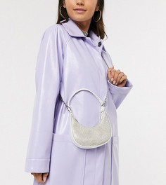 Сумка в стиле 90-х со стразами ASOS DESIGN-Серебряный