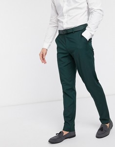 Зеленые узкие брюки ASOS DESIGN wedding-Зеленый