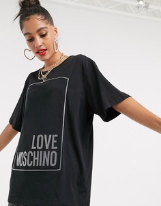 Футболка с логотипом Love Moschino-Черный