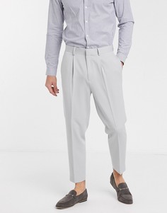 Серые зауженные брюки ASOS DESIGN-Серый