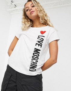 Футболка с логотипом Love Moschino-Белый