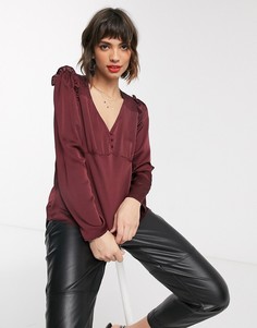 Блузка на пуговицах Vero Moda-Красный