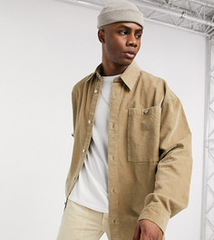 Светло-бежевая вельветовая oversized-рубашка Reclaimed Vintage-Светло-бежевый