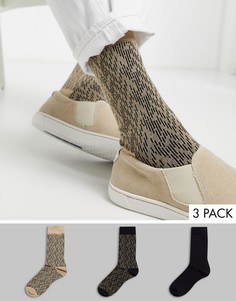Набор из 3 пар носков до щиколотки ASOS DESIGN-Мульти