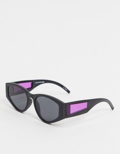Черные солнцезащитные очки со вставками по бокам Spitfire-Черный