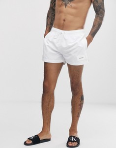 Короткие шорты для плавания со шнурком Calvin Klein-Белый