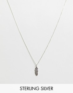 Серебряное ожерелье с подвеской в виде пера Kingsley Ryan-Серебряный