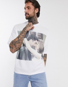 Oversized-футболка с принтом ASOS DESIGN Friends Valentines-Белый