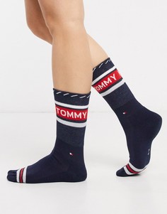 Темно-синие носки с логотипом Tommy Hilfiger-Темно-синий