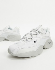 Белые кроссовки с оранжевыми вставками Reebok Electrolite-Черный