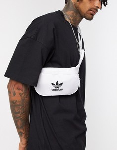 Белая сумка-кошелек на пояс с логотипом-трилистником adidas Originals-Белый