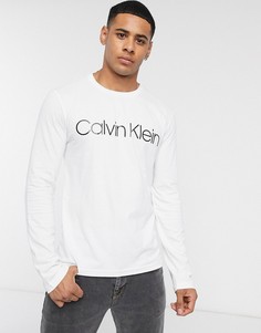 Лонгслив с логотипом Calvin Klein-Белый