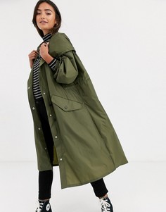 Легкая куртка цвета хаки с капюшоном ASOS DESIGN-Зеленый