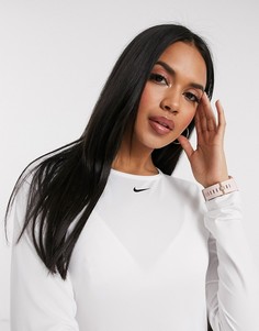 Белый лонгслив Nike Training Pro