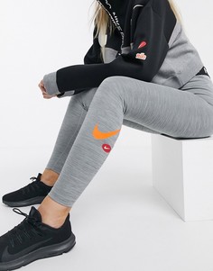 Серые леггинсы Nike Training Icon Clash One-Серый