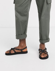 Черные сандалии ASOS DESIGN-Черный