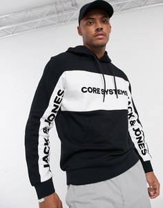 Худи черного цвета с логотипом Jack & Jones-Черный