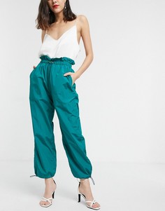 Джоггеры с присборенной талией ASOS DESIGN-Зеленый