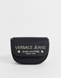 Сумка через плечо с логотипом Versace Jeans-Черный