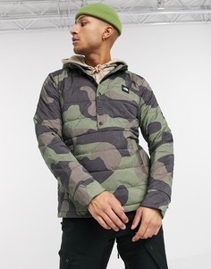 Худи с камуфляжным принтом The North Face-Зеленый
