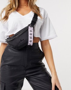 Черно-лавандовая сумка-кошелек на пояс с логотипом-трилистником adidas Originals-Мульти