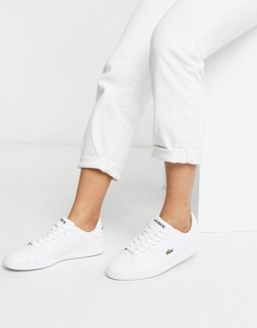 Белые кожаные кроссовки Lacoste Graduate BL 1-Белый