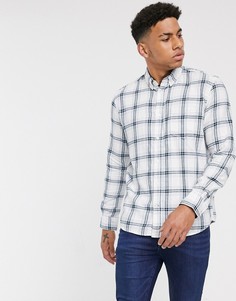 Белая рубашка в клетку Tom Tailor-Белый