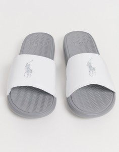 Белые шлепанцы с логотипом Polo Ralph Lauren Rodwell-Белый